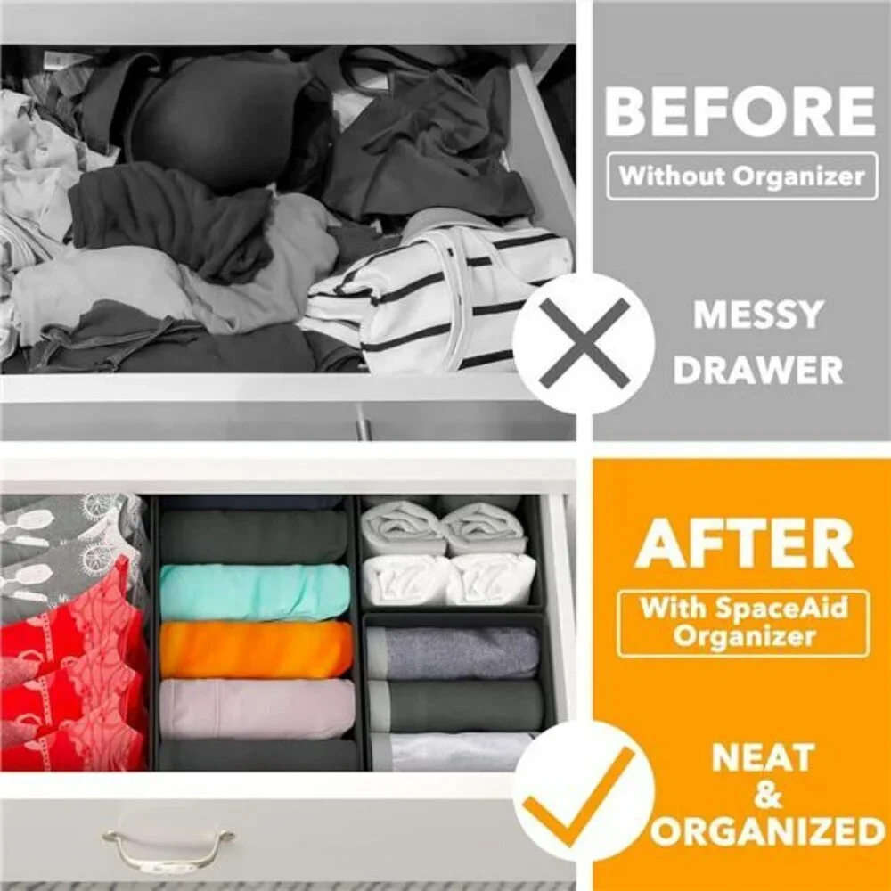 Drawer Organizer Clothes 12 Pack Dresser Organizer Bins Storage Dividers Clothin
